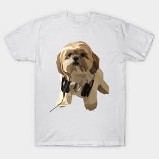 Shitzu Awesome dog geometric T-Shirt